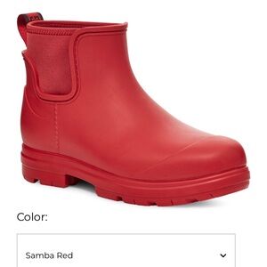 UGG Red Ankle Rain Boots